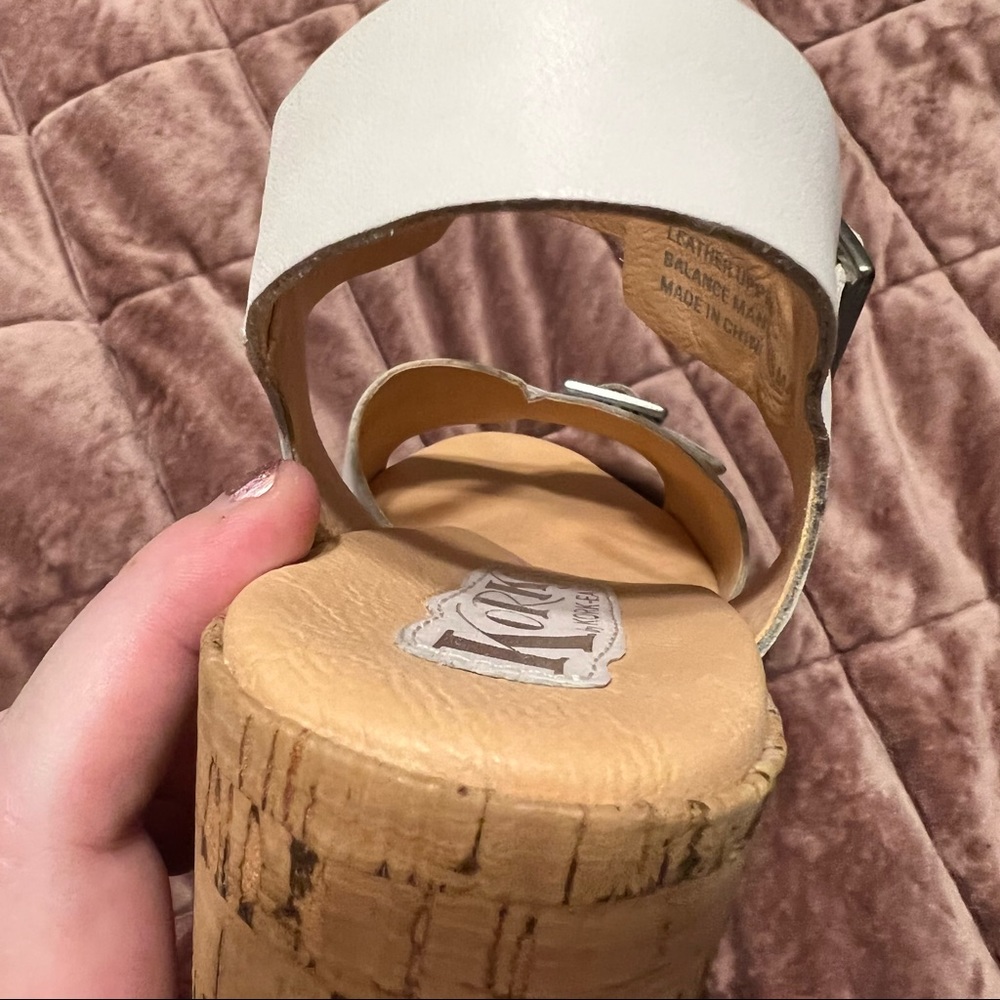 Korks White Leather Cork Platform - Picture 11 of 11